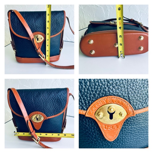 VINTAGE DOONEY & BOURKE CAVALRY SPECTATOR NAVY TAN ALW CROSSBODY - Picture 11 of 13
